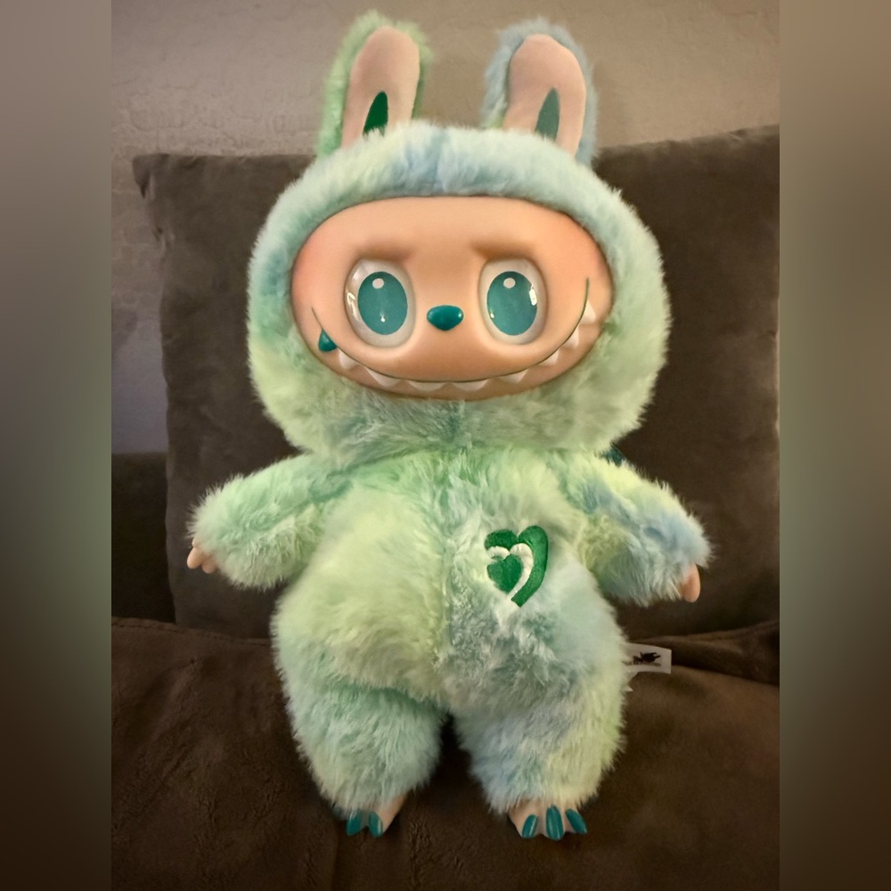 GREEN BIG INTO Z doll! INSPIRED/CUSTOM Labubu Lafufu Zimomo Plush Doll 22” tall!